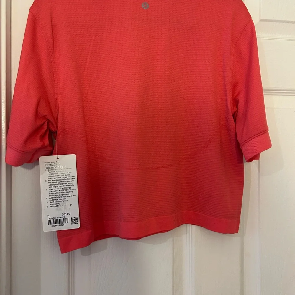 Lululemon Swiftly Tech Relaxed Fit Polo size 6 NEW - Picture 2 of 4